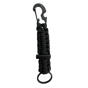 JB Tacticals karabińczyk paracord z krzesiwem JB-35 czarny