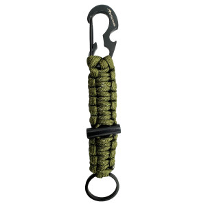 JB Tacticals karabińczyk paracord z krzesiwem JB-35 zielony