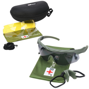 JB Tacticals ochronne strzeleckie okulary taktyczne JB-04 zielone