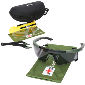 JB Tacticals ochronne strzeleckie okulary taktyczne JB-03 zielone