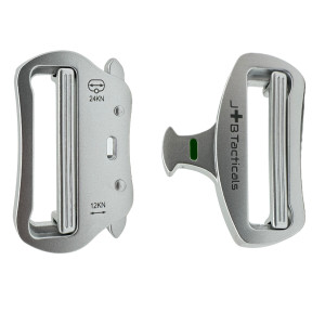 JB Tacticals Srebrna Klamra do Pasa Taktycznego Quick Release 7,5 x 7 cm