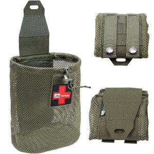 Taktyczna torba zrzutowa typu mesh / siateczka – JB-02 zielona, składana, system Molle