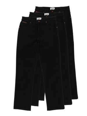Wrangler Texas Stretch 3-Pack Jeans Straight Fit – W38/L32, Men's Jeans