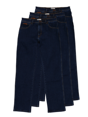 Wrangler Texas Stretch 3-Pack Jeans Straight Fit – W32/L30, Men's Jeans