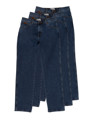 Wrangler Texas Stretch 3-Pack Jeans Straight Fit – W33/L30, Men's Jeans