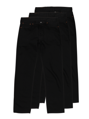 Levi's 501 Jeans Straight Fit 3-Pack – W34/L34, Men's Jeans
