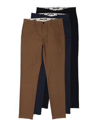 Alberto Rob Chino Slim Fit 3-Pack – W35/L34, Pantalon Homme