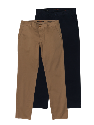 Alberto Lou Chino Regular Fit 2-Pack – W42/L34, Pantalon Homme
