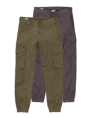 Jack & Jones Paul Cargo Tapered Fit 2-Pack – W34/L36, Pantalon Homme