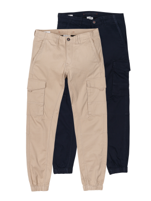 Jack & Jones Paul Cargo Tapered Fit 2-Pack – W34/L30, Pantalon Homme