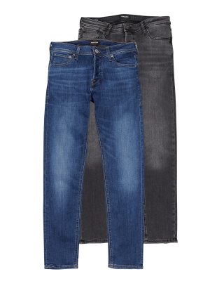 Jack & Jones Glenn Jeans Slim Fit 2-Pack – W34/L30, Herren Jeans
