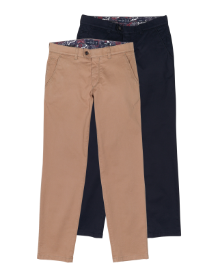 Eurex Jim-S Chino Regular Fit 2-Pack – W44/L34, Pantalon Homme