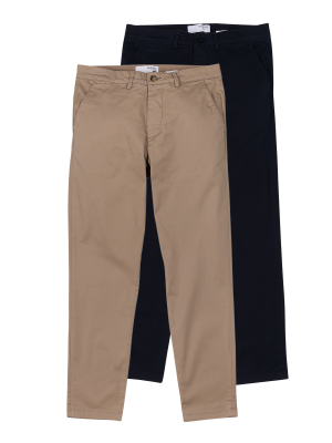 Selected New Miles Chino Slim Fit 2-Pack – W33/L34, Herren Hose