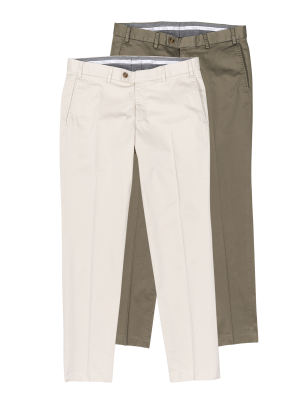 Hiltl Tilo Chino Slim Fit Business 2-Pack – W31/L32, Herren Hose