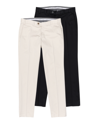 Hiltl Tilo Chino Slim Fit Business 2-Pack – W31/L32, Pantalon Homme