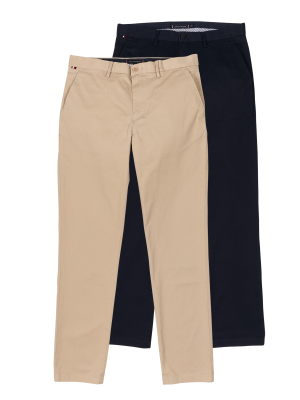 Tommy Hilfiger Denton Chino Straight 2-Pack – W38/L30, Herren Hose