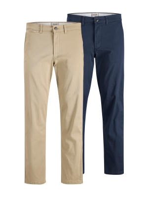 Jack & Jones Kane Dave Chino Relaxed Fit 2-Pack – W32/L34, Herren Hose