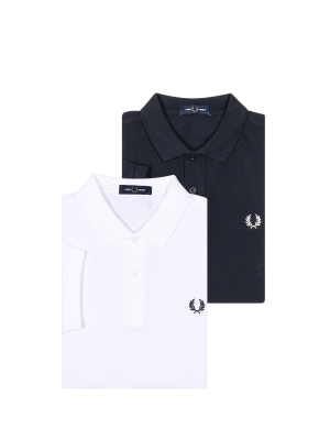 Fred Perry Plain Polo Shirt 2-Pack – XL, Herren Polo Shirt