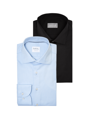 Fakts Shirt Modern Fit Busy 2-Pack – L, Chemise Homme