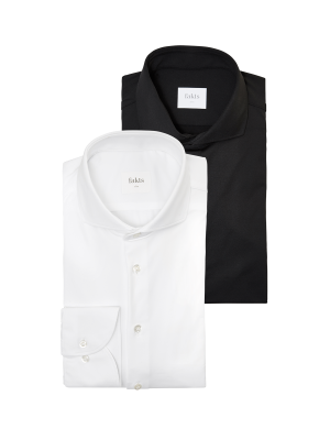 Fakts Shirt SLim Fit Leisure2-Pack – XXL, Herren Hemd