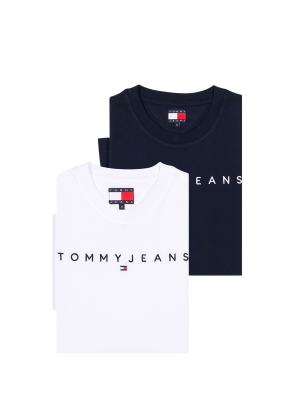 Tommy Jeans Regular Linear Logo T-Shirt 2-Pack – S, Men's T-Shirt