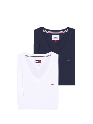 Tommy Jeans Jersey T-Shirt V-Neck 2-Pack – XXL, T-Shirt Homme