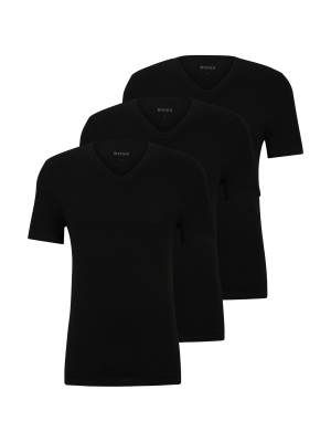 Boss Black Classic T-Shirt V-Neck 3-Pack – M, T-Shirt Homme