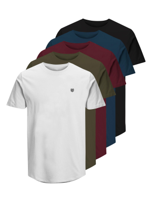 Jack & Jones Brody Tee SS 5-Pack – XXL, T-Shirt Homme