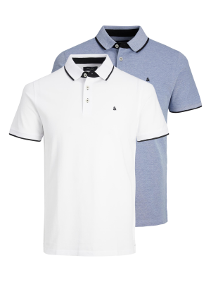 Jack & Jones Paulos Polo SS 2-Pack – M, Chemise Polo Homme