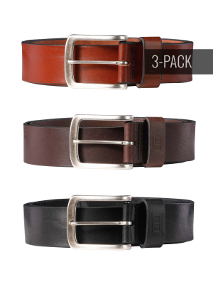 Basic Belts Frank 40mm 3-Pack – 120, Men's Belt