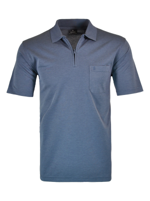 Ragman Polo Zip SS Regular Fit – L, Herren Polo Shirt