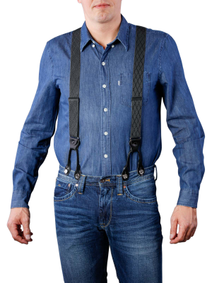 Henry Grey/Black Hosenträger by BASIC BELTS – One Size, Ceinture Homme