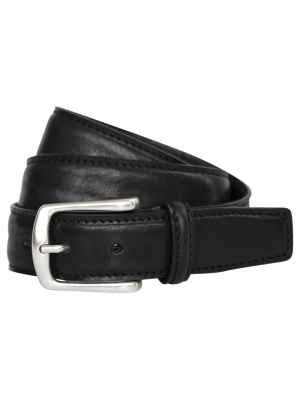 Beluno Bombato Leather Belt – 120, Ceinture Homme