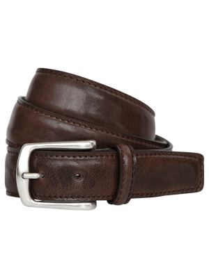 Beluno Bombato Leather Belt – 95, Ceinture Homme