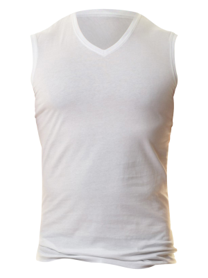 Ragman Tanktop V-Neck Slim Fit 2-Pack – L, T-Shirt Homme