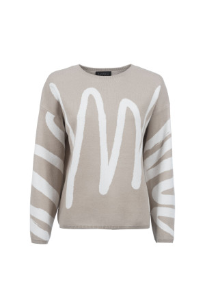 Soquesto Damen Pullover gerade OrlaithSOQ Beige XS/34