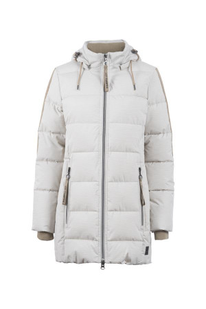 Soquesto Damen Mantel gerade OltaSOQ Beige 46