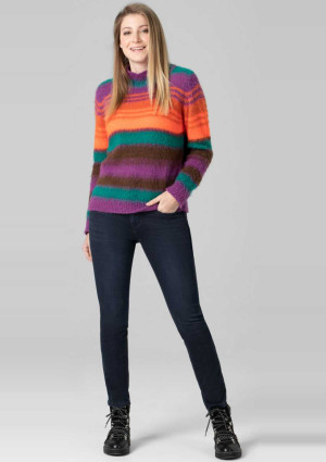 Timezone Damen Jeans eng Enya Dunkelblau W29-L30