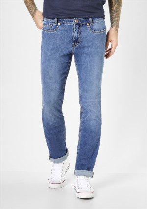 Paddock's Herren Jeans eng Pipe Saddle Stitch Hellblau W38-L40 extra lang