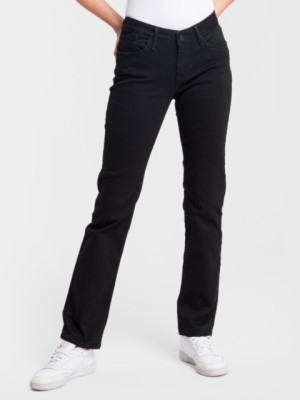 Cross Damen Jeans gerade Schwarz W30-L34