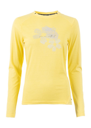 Soquesto Damen Langarmshirt gerade NiginaSOQ Gelb XL/42