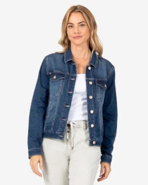 Timezone Damen Jacke tailliert Damen Jeansjacke Blau M