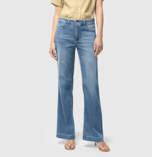 MAC Damen Jeans gerade Dream Wide Blau K34-L32