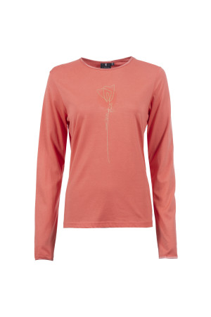 Soquesto Damen Longsleeve tailliert OkkaSOQ Rot XL/42