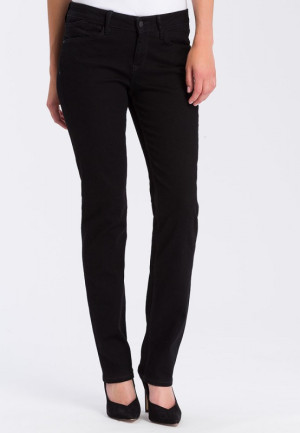 Cross Damen Jeans gerade Schwarz W38-L30