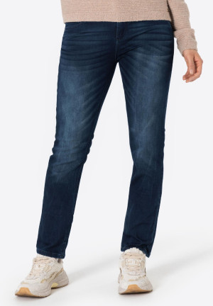 Timezone Damen Jeans gerade Tahlia Blau W33-L32