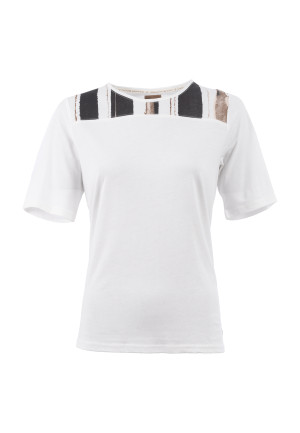 Soquesto Damen T-Shirt gerade Madhu offwhite XXL/44