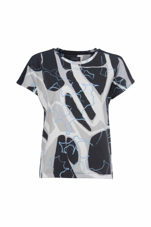 Soquesto Damen T-Shirt gerade PierinaSOQ Blau XXL/44