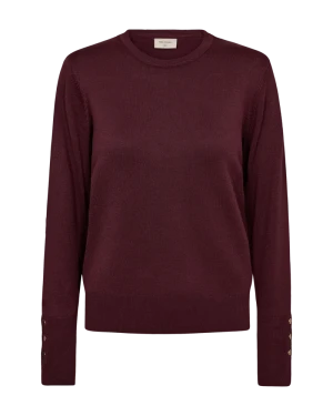 Freequent Damen Langarmshirt tailliert FQKatie Rot L