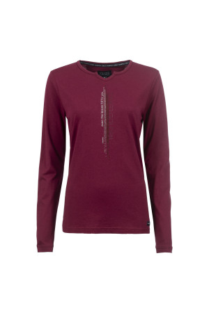 Soquesto Damen Longsleeve tailliert OlwenSOQ Rot L/40